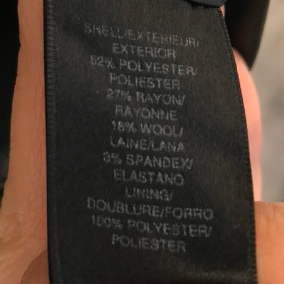 Kenneth Cole (Sz L, 42) Black Sport Coat (heavy/medium weight) - Picture 7 of 8